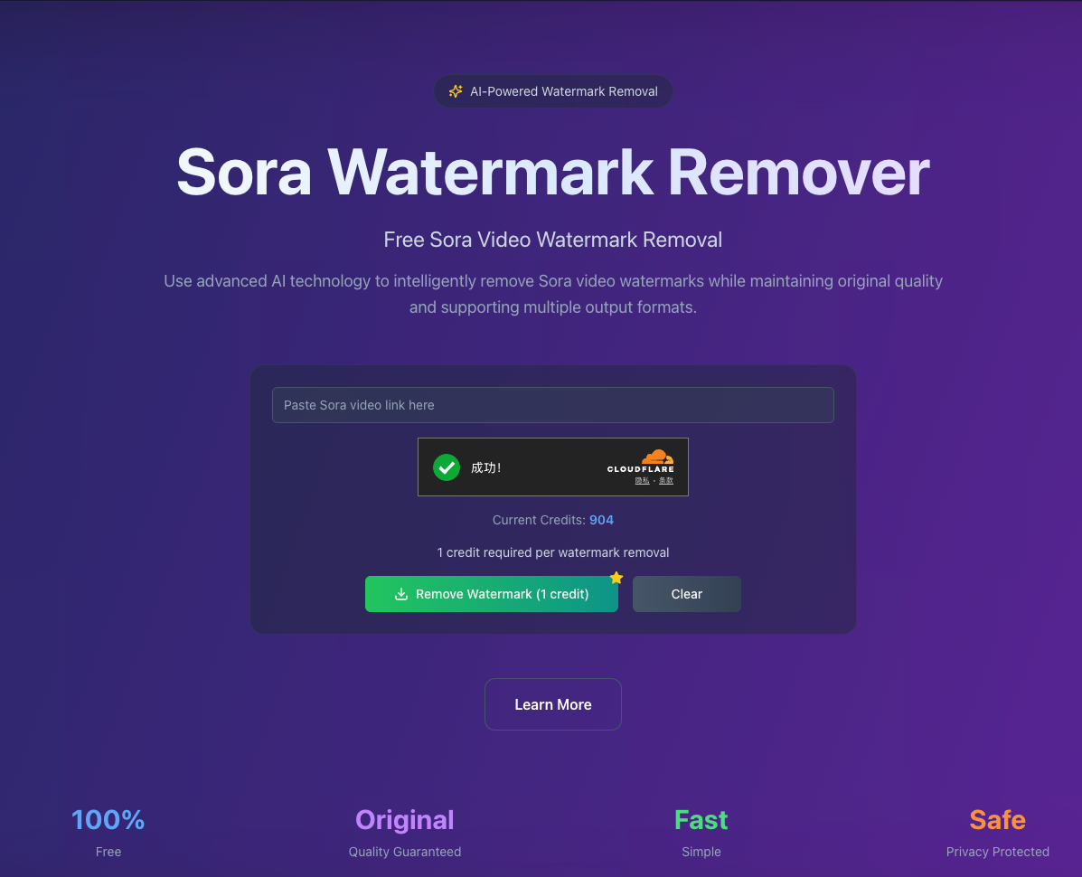 Sora Watermark Remover